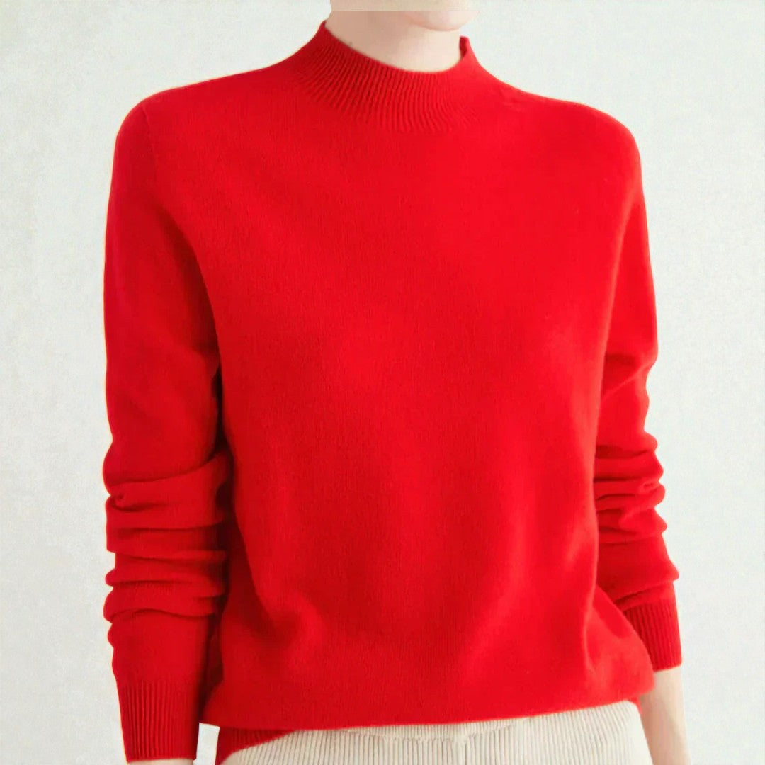 Damski zimowy sweter o uporządkowanej formie