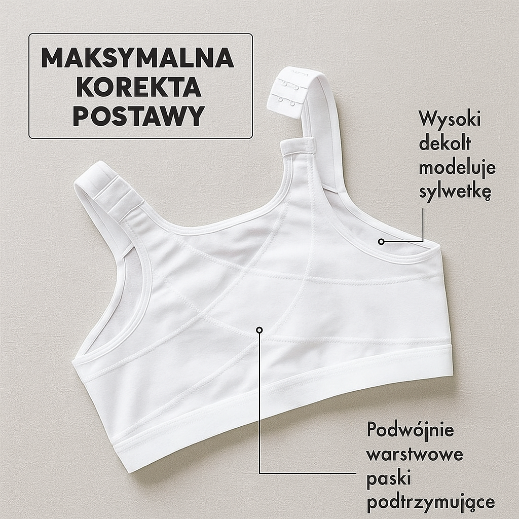 Biustonosz sportowy z regulowanym podparciem