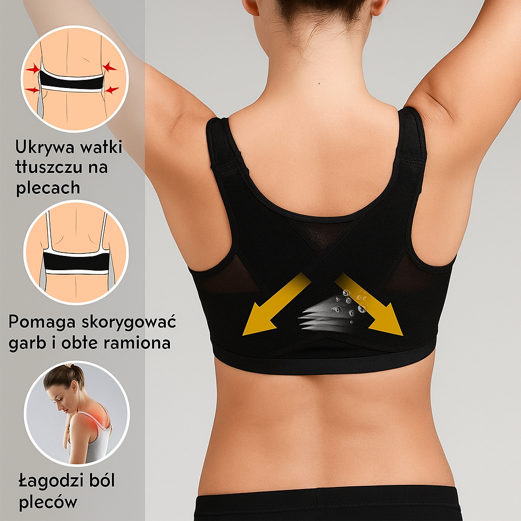 Biustonosz sportowy z regulowanym podparciem
