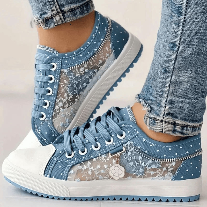 Damskie Wygodne Sneakersy z Amortyzacją | Szeroki Nosek