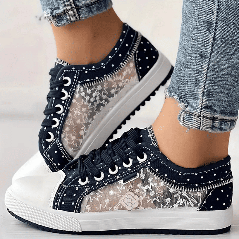 Damskie Wygodne Sneakersy z Amortyzacją | Szeroki Nosek