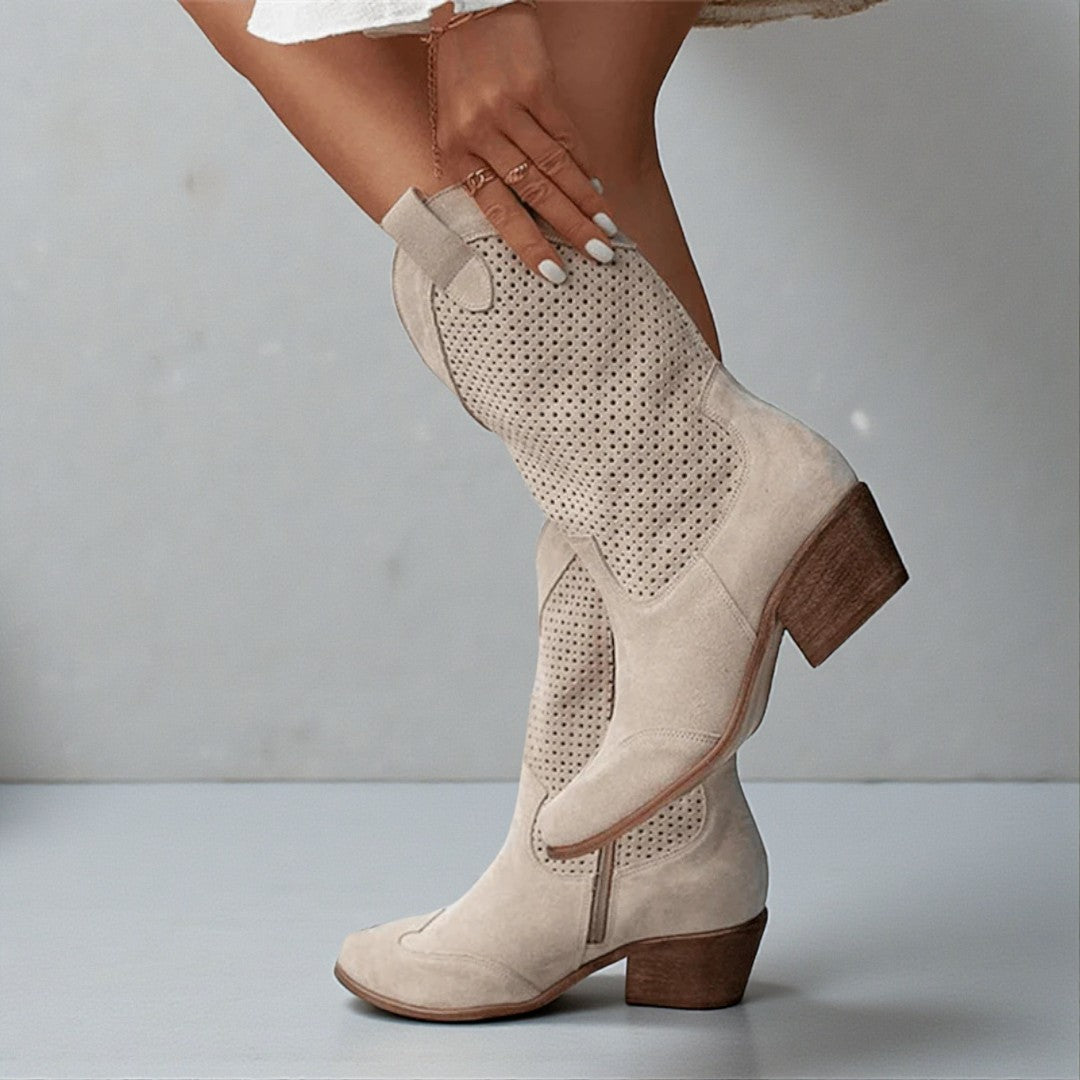 Kowbojki damskie o klasycznej wysokości cholewki