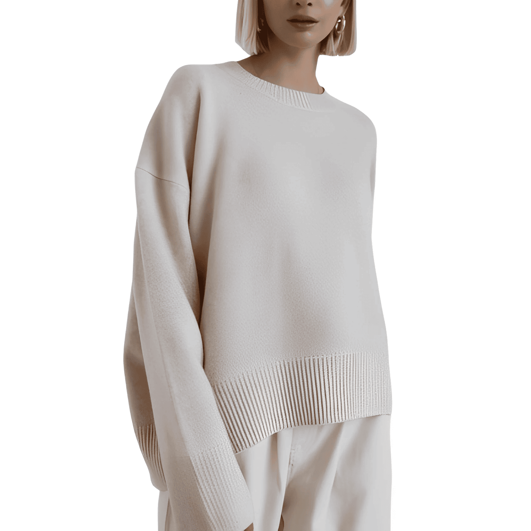 Sweter Damski - Fason Poncho z Asymetrycznym Dołem
