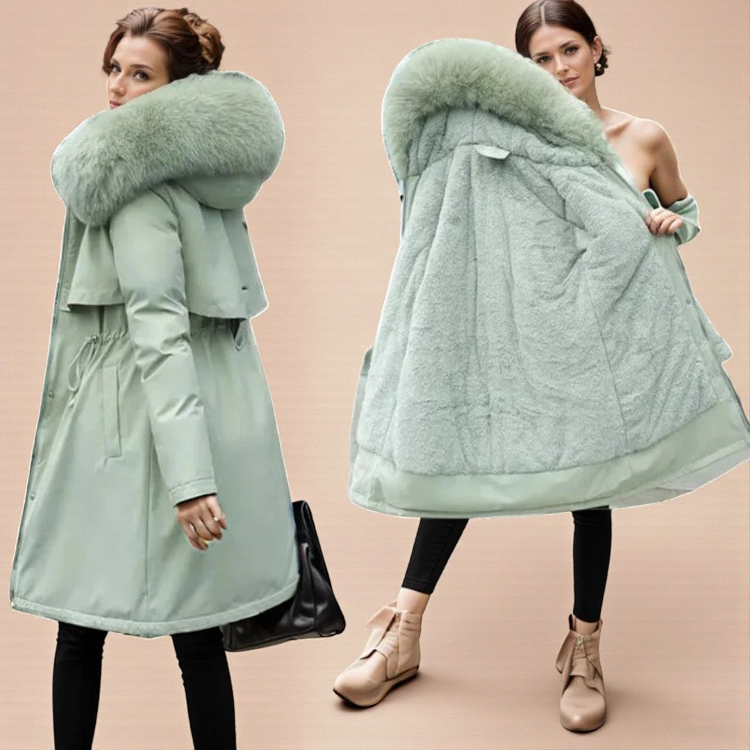 Damska zimowa parka z możliwością regulacji kaptura