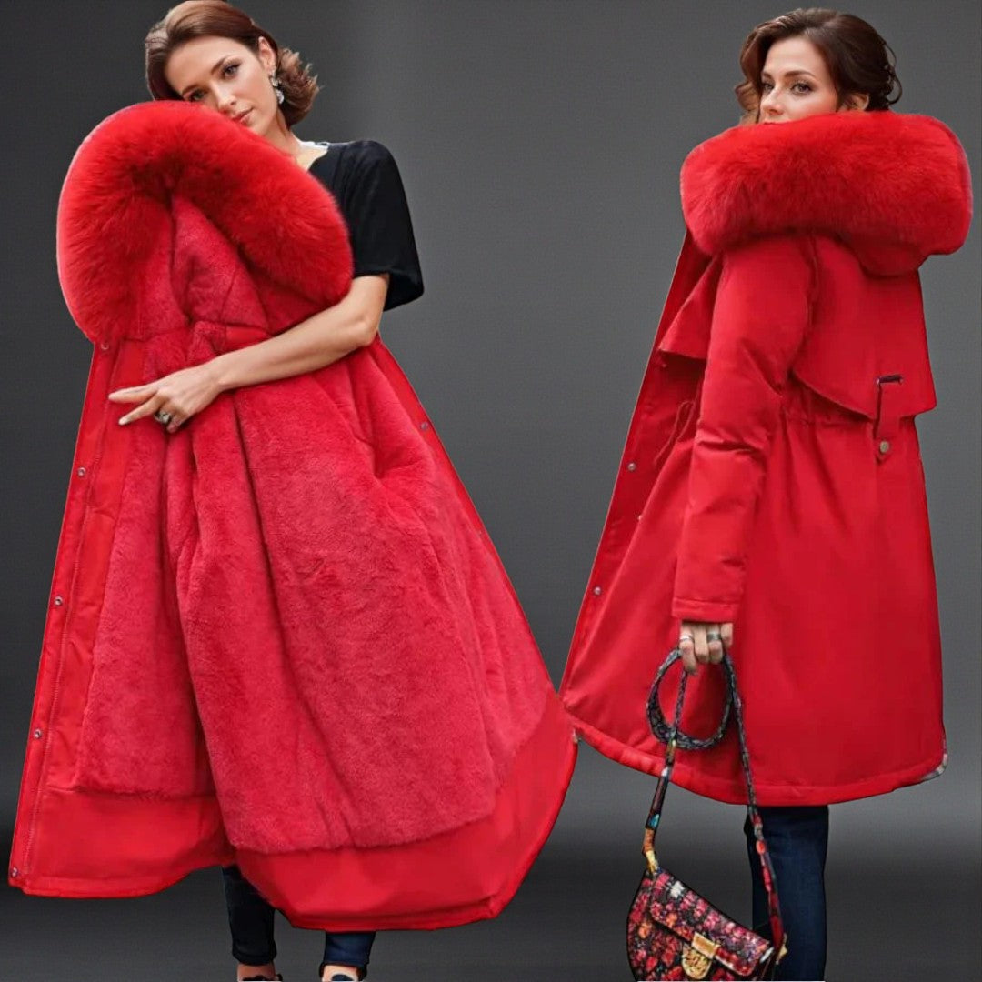 Damska zimowa parka z możliwością regulacji kaptura