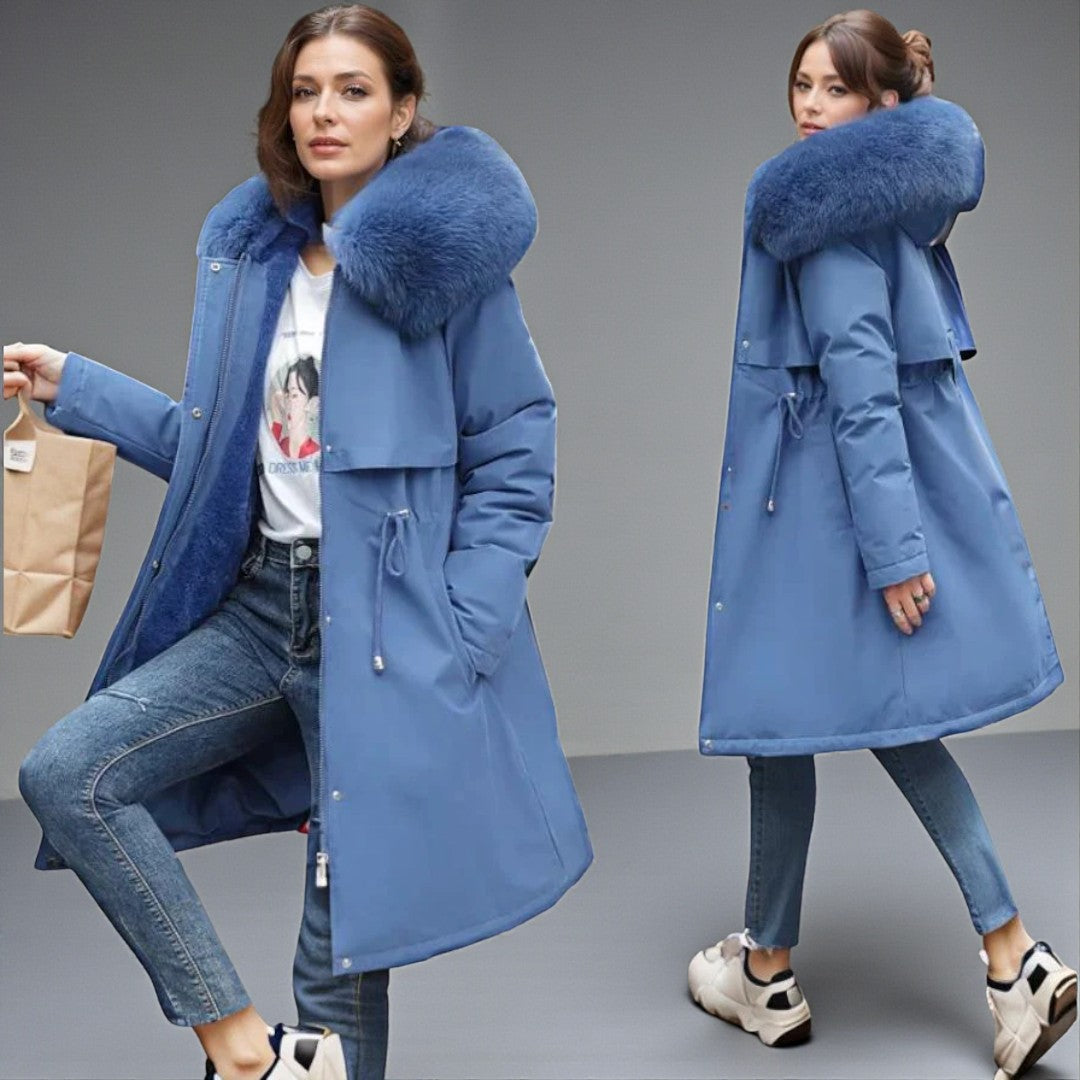 Damska zimowa parka z możliwością regulacji kaptura