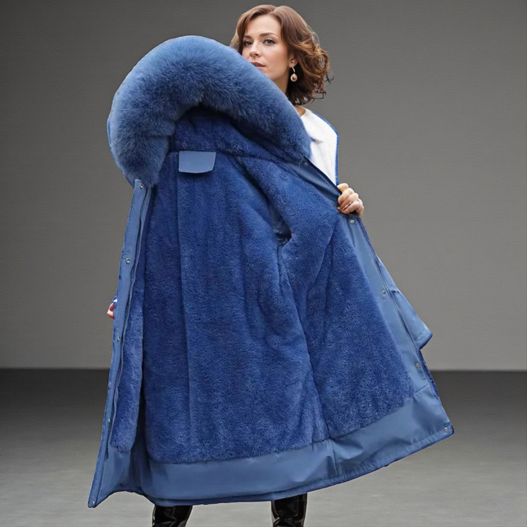 Damska zimowa parka z możliwością regulacji kaptura