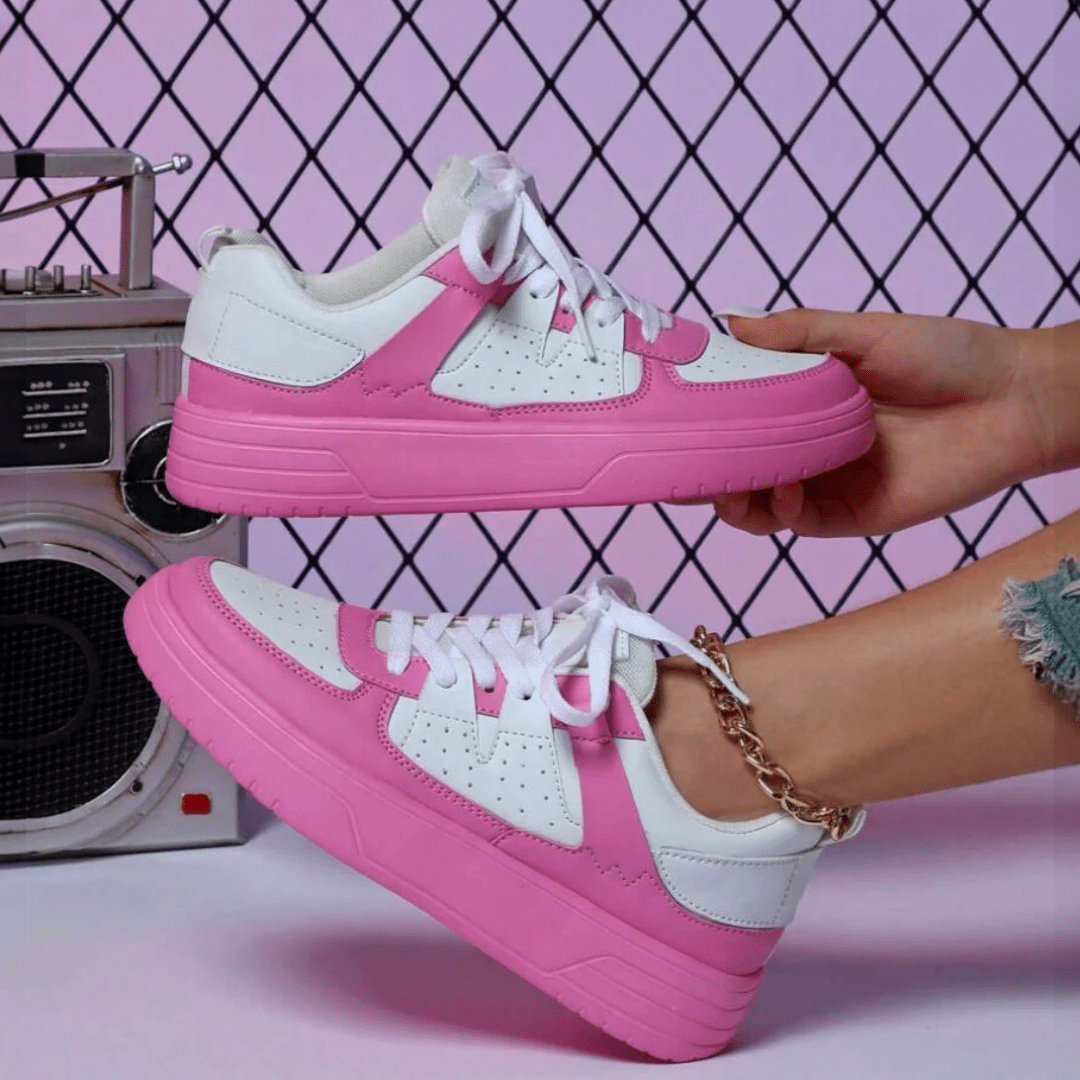 Buty sportowe z wiązaniem - Różowy