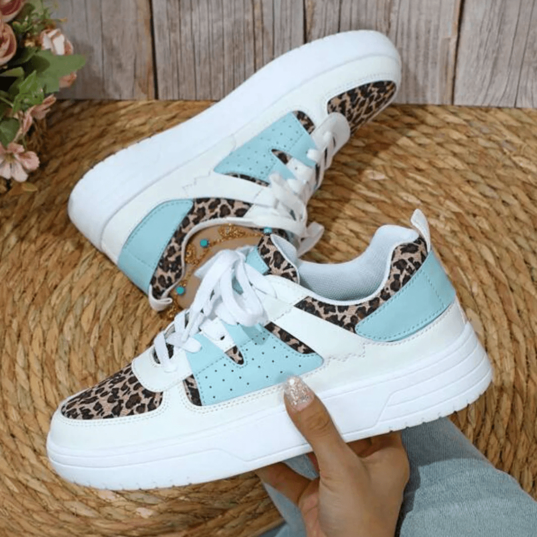 Buty sportowe z wiązaniem - Turkusowy