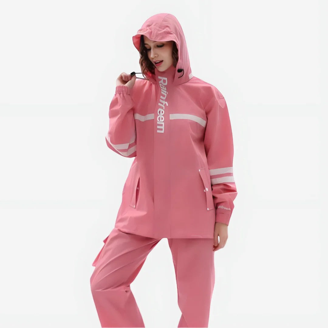 Damski zestaw przeciwdeszczowy z pełną ochronną warstwą