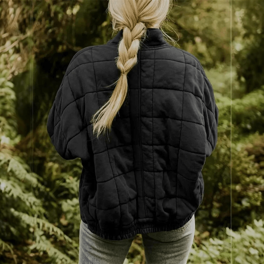 Damska kurtka przejściowa oversize - Szary