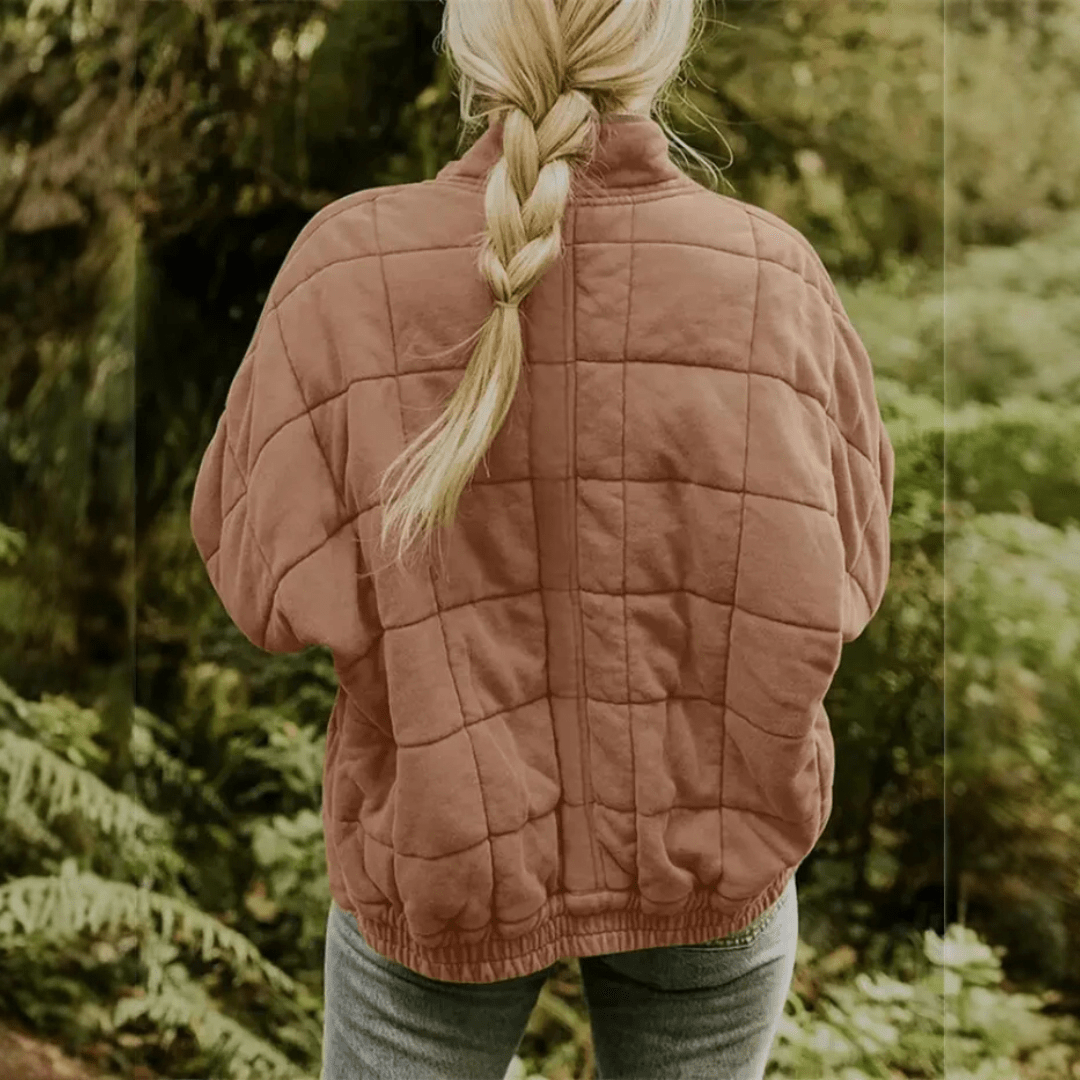 Damska kurtka przejściowa oversize - Szary