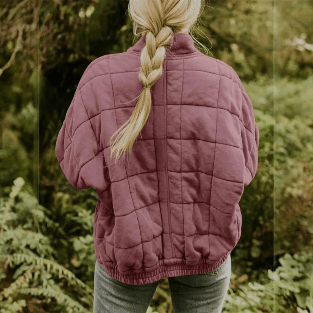 Damska kurtka przejściowa oversize - Szary