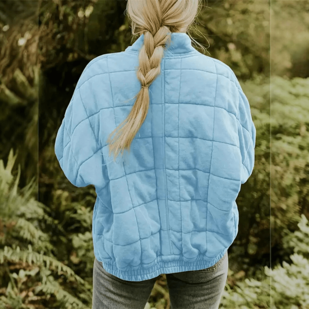 Damska kurtka przejściowa oversize - Szary