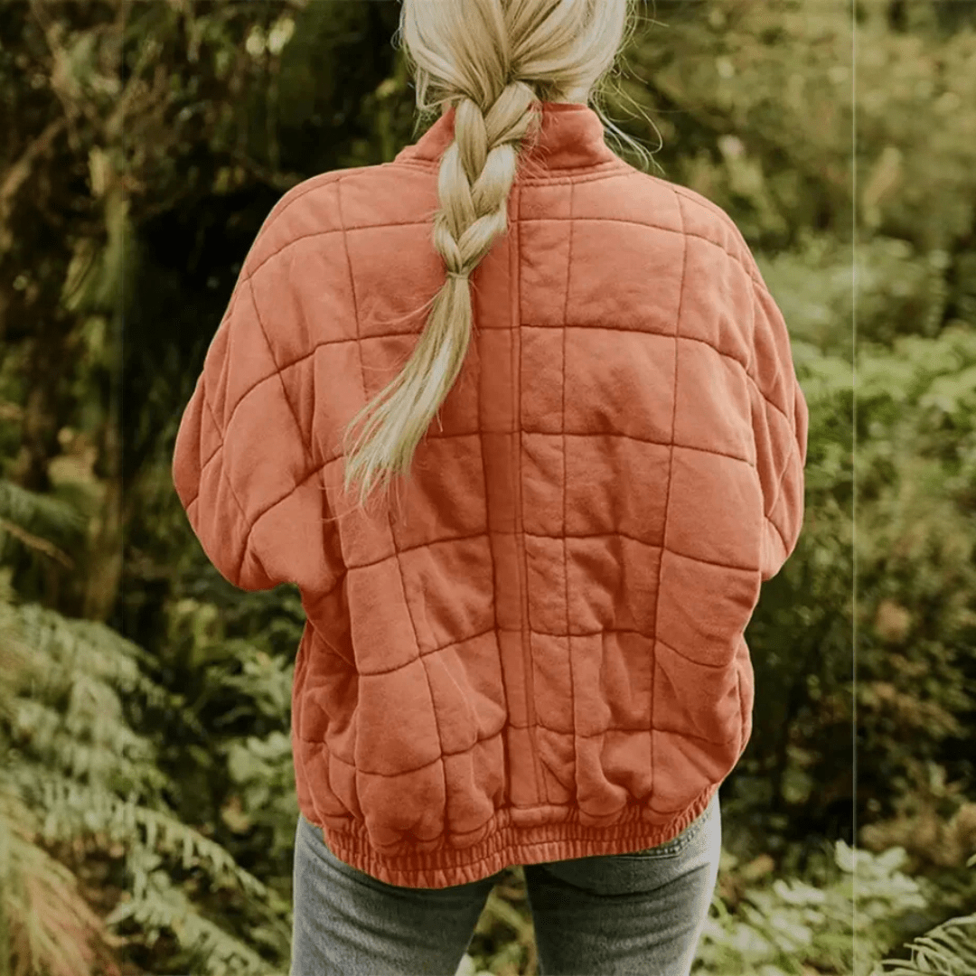 Damska kurtka przejściowa oversize - Szary