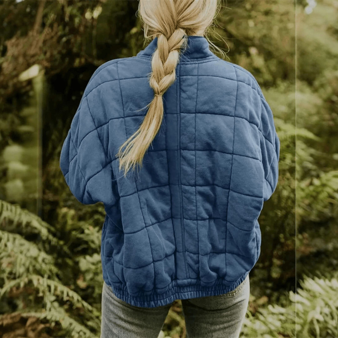 Damska kurtka przejściowa oversize - Szary