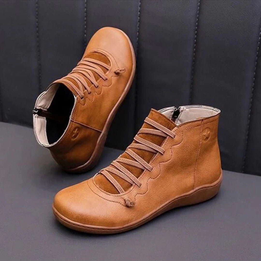 Damskie buty sznurowane ze wspierającą podeszwą - Niebieski