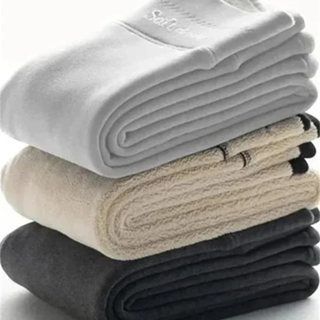 Damskie legginsy zimowe z wewnętrzną warstwą - Szary