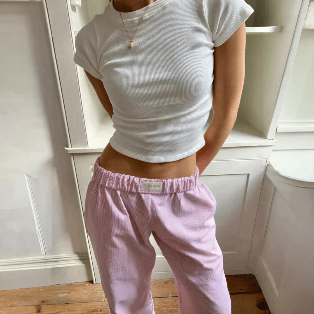 Damskie spodnie lounge - Różowy