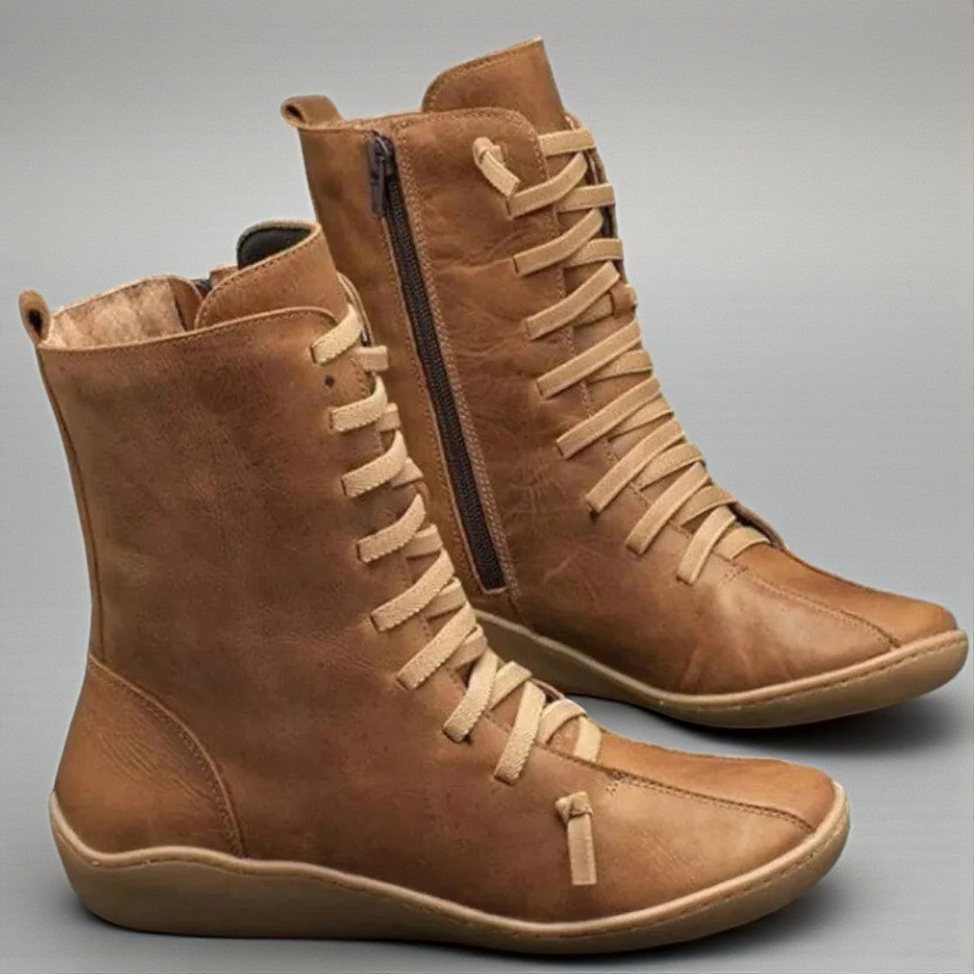 Damskie wysokie zimowe kozaki z ocieplaną warstwą