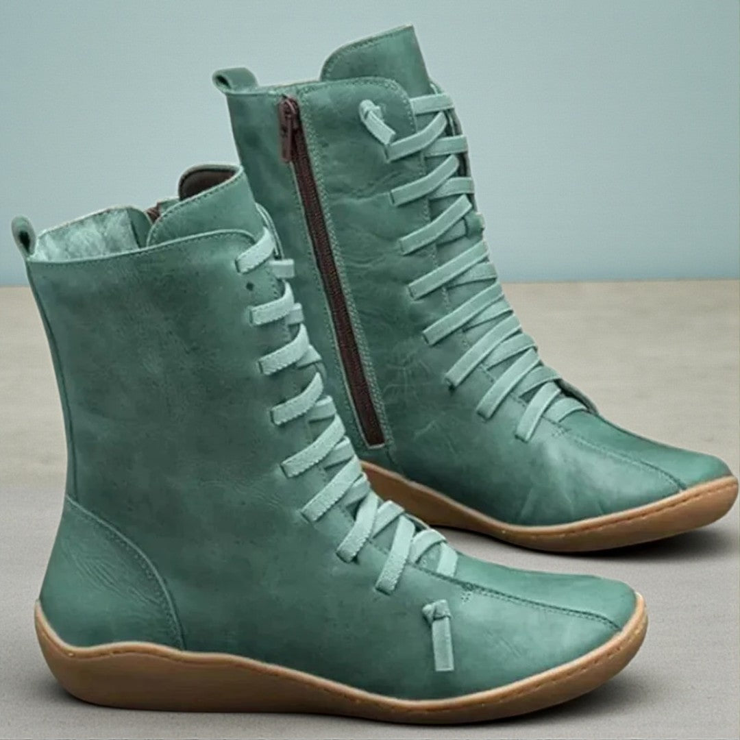 Damskie wysokie zimowe kozaki z ocieplaną warstwą