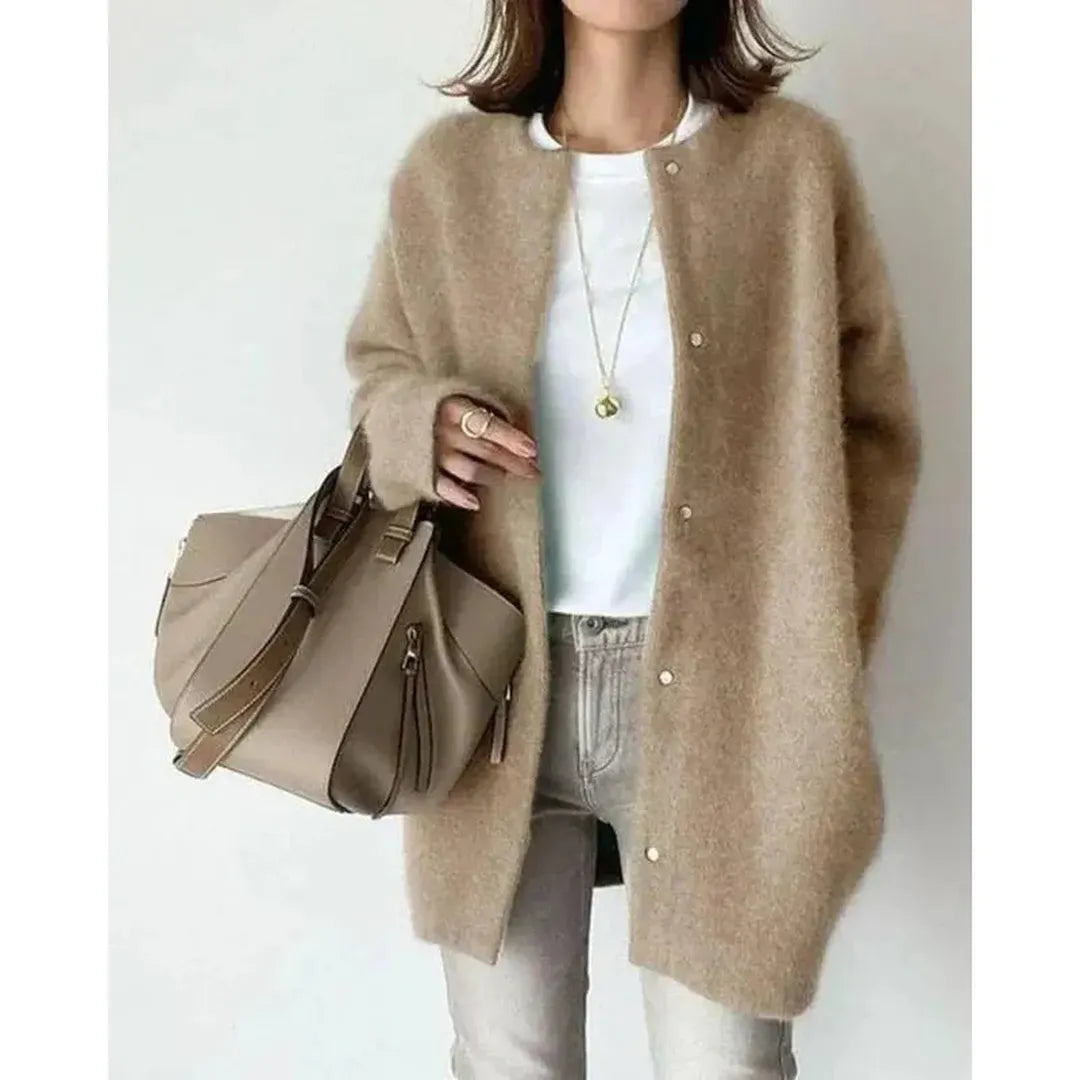 Kardigan o ponadczasowym kroju - Khaki