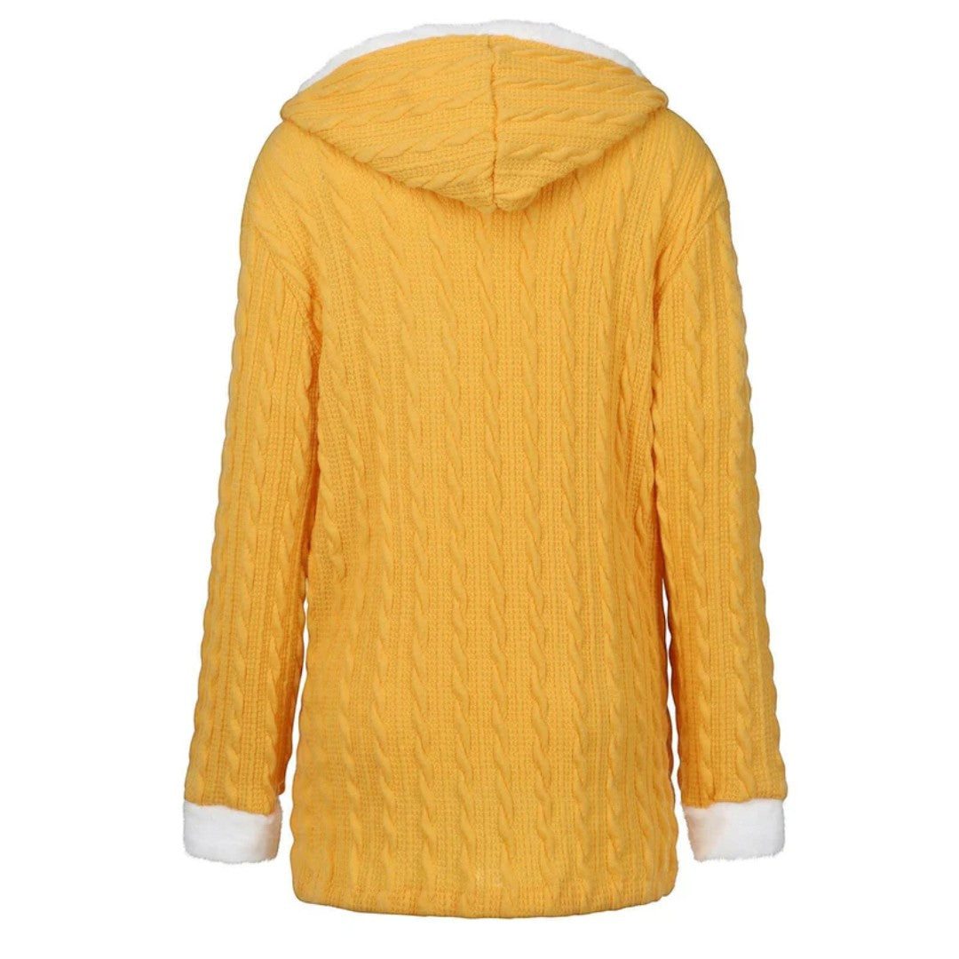 Wydłużona zimowa kardiganka damska