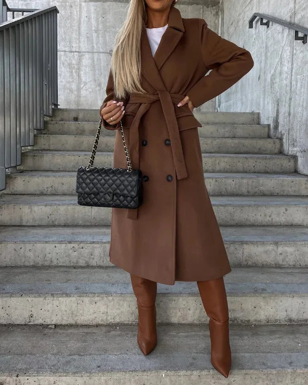 Płaszcz Damski Elegancki - Długi