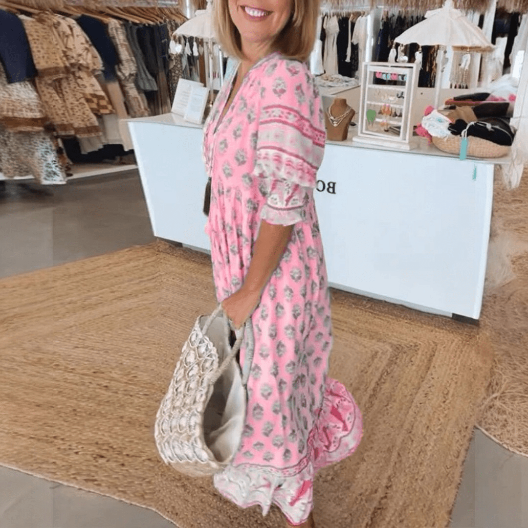 Sukienka midi w stylu boho