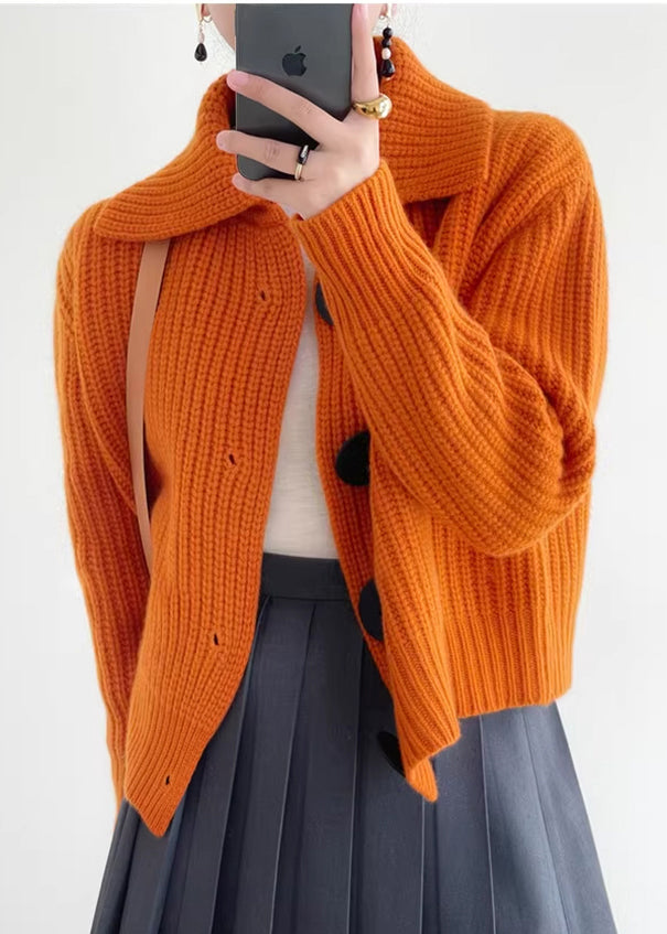 Sweter Damski Rozpinany - Z Kołnierzem