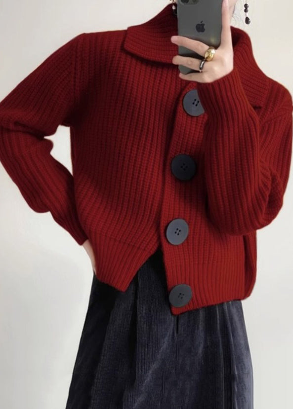 Sweter Damski Rozpinany - Z Kołnierzem