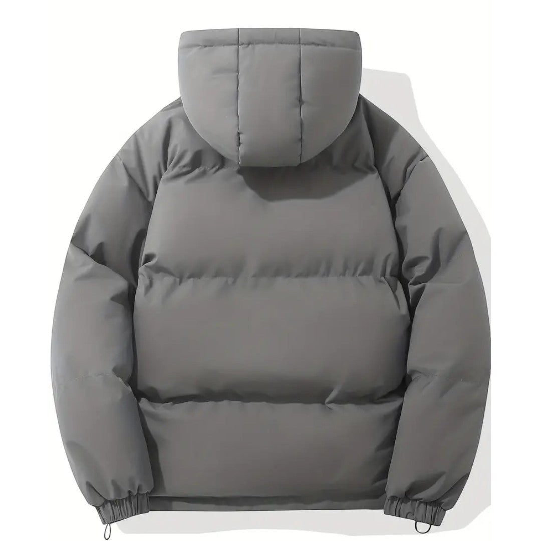 Zimowa kurtka damska o stonowanym fasonie - Ciemnoszary