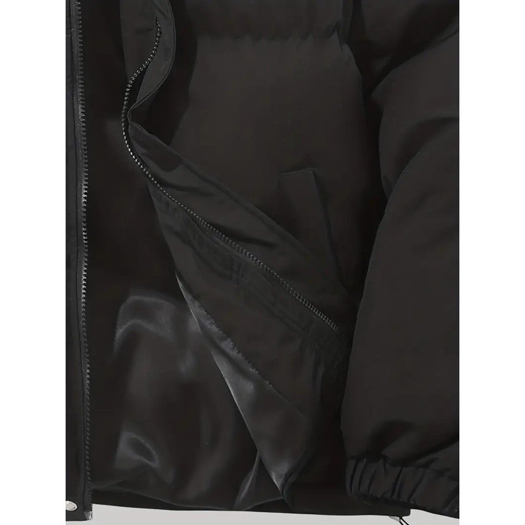 Zimowa kurtka damska o stonowanym fasonie - Ciemnoszary