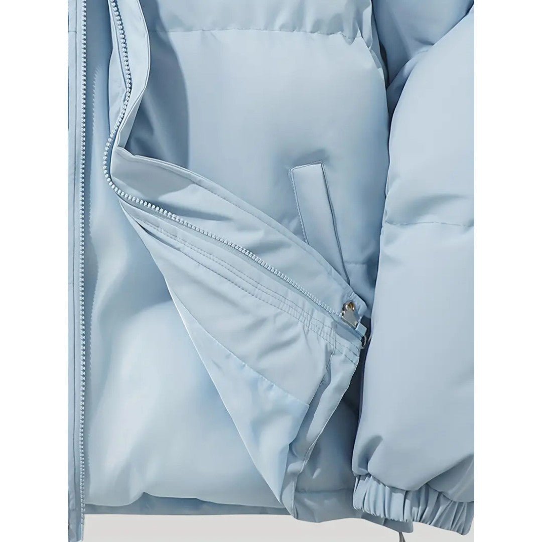 Zimowa kurtka damska o stonowanym fasonie - Ciemnoszary