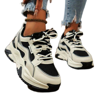 Damskie sneakersy z grubą podeszwą do codziennego użytku