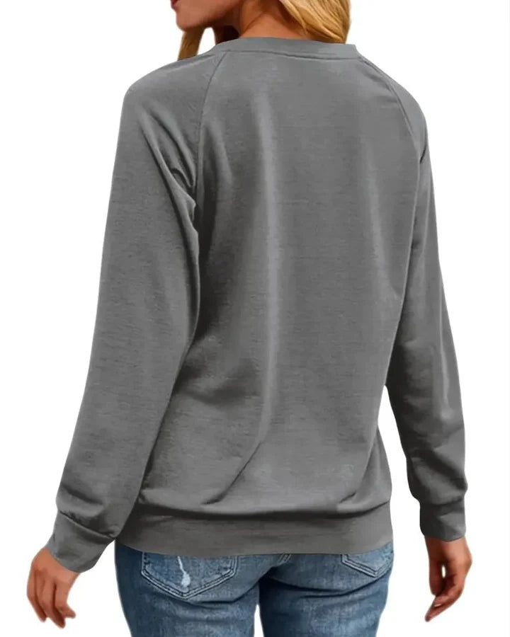 Sweter świąteczny damski z nadrukiem renifera