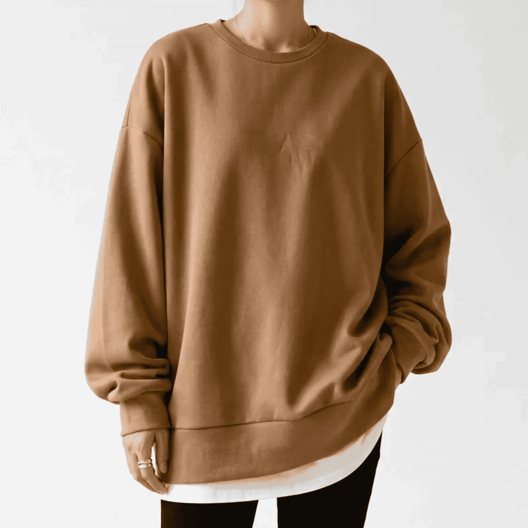 Bluza Damska Bez Kaptura - Luźny Krój