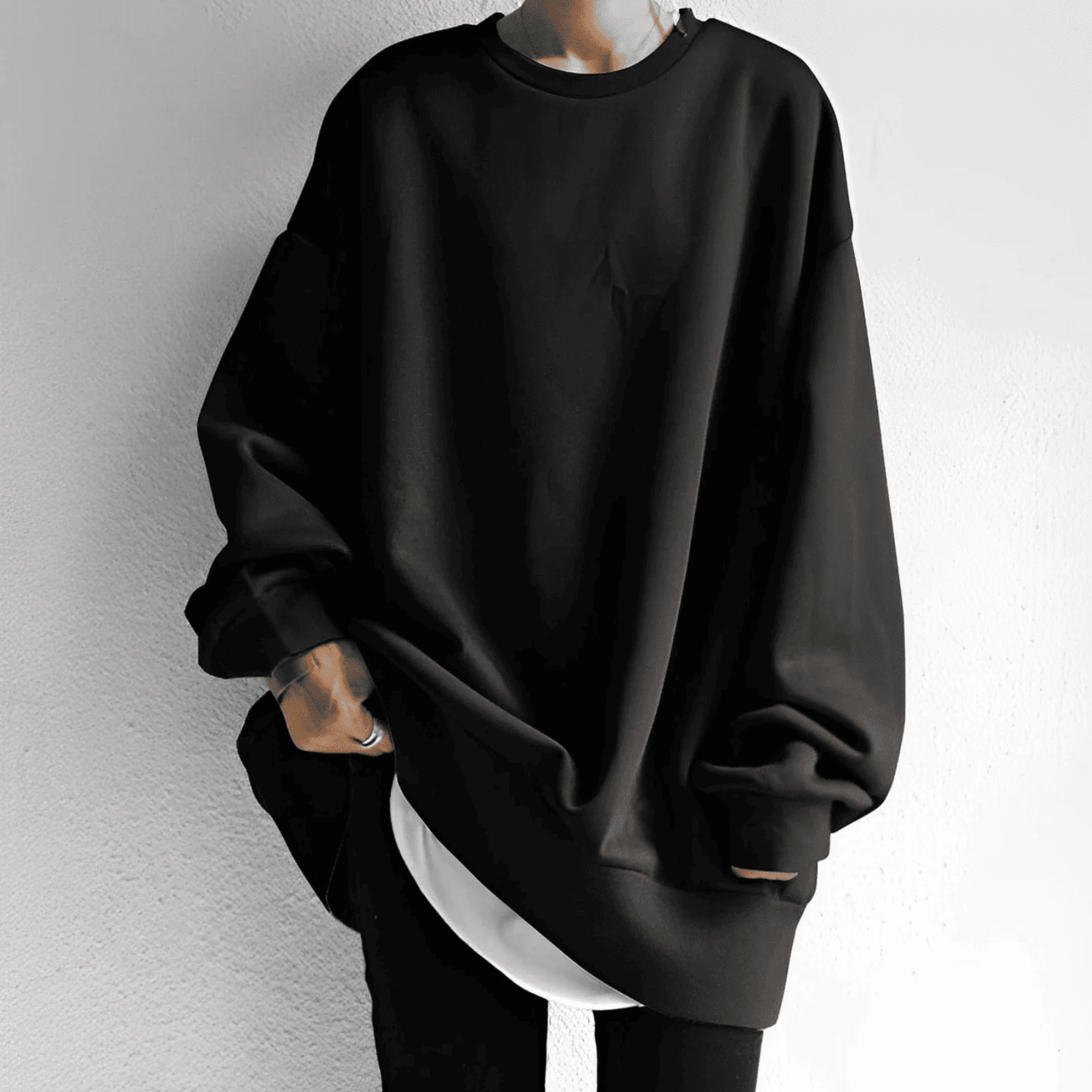 Bluza Damska Bez Kaptura - Luźny Krój