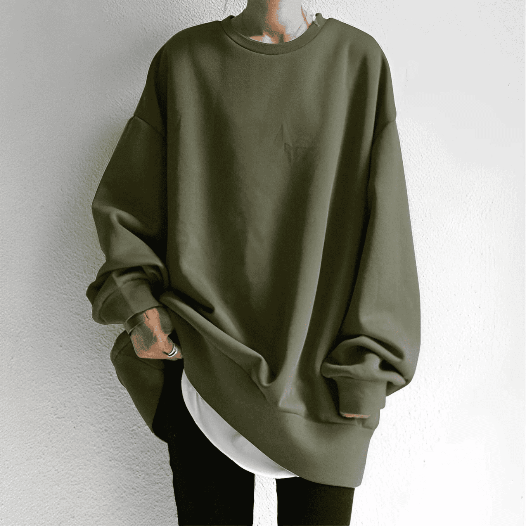 Bluza Damska Bez Kaptura - Luźny Krój