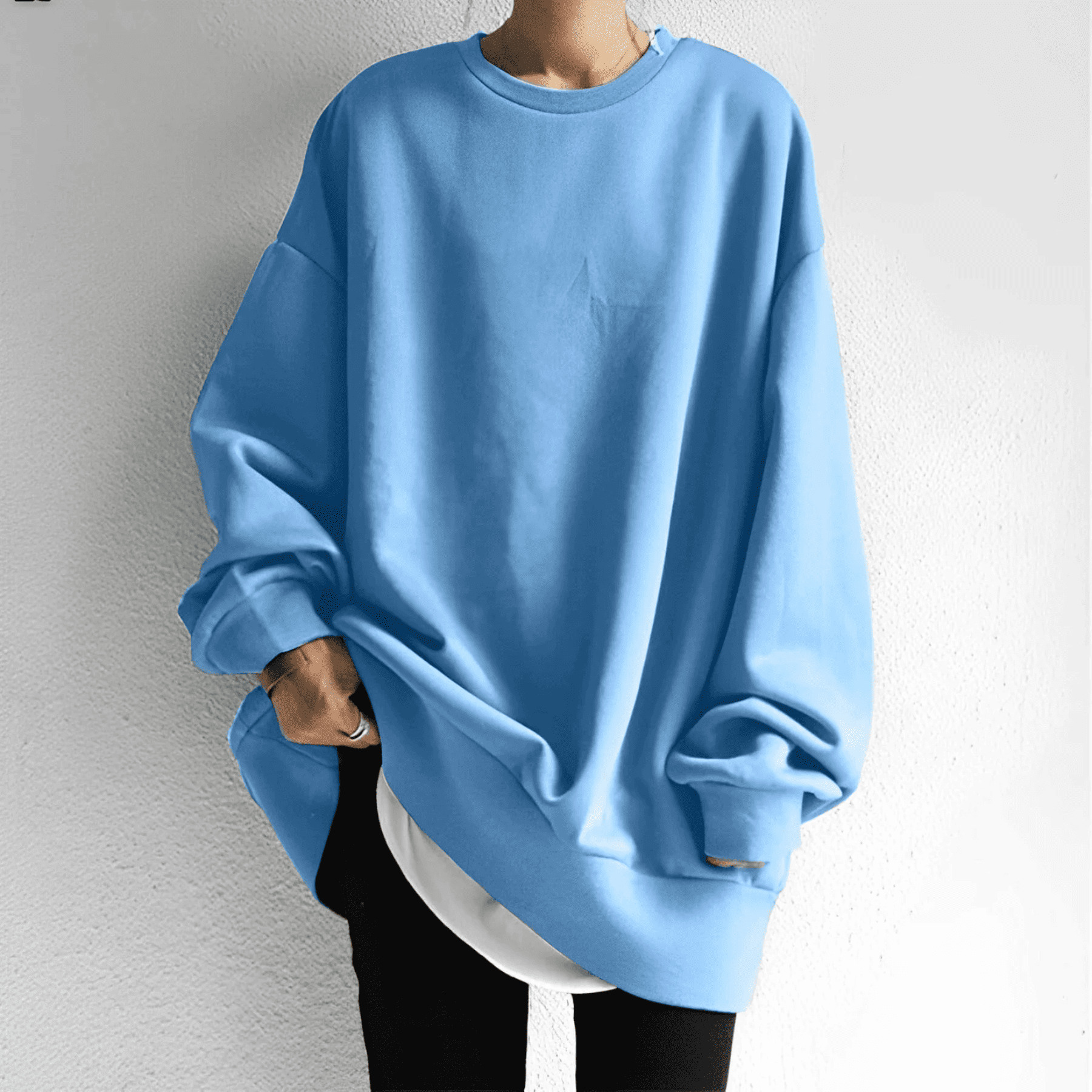 Bluza Damska Bez Kaptura - Luźny Krój