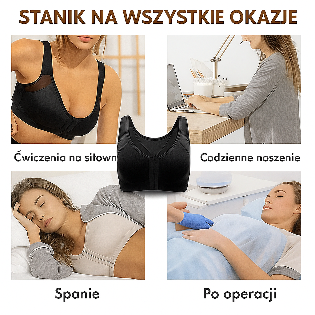 Biustonosz sportowy z regulowanym podparciem