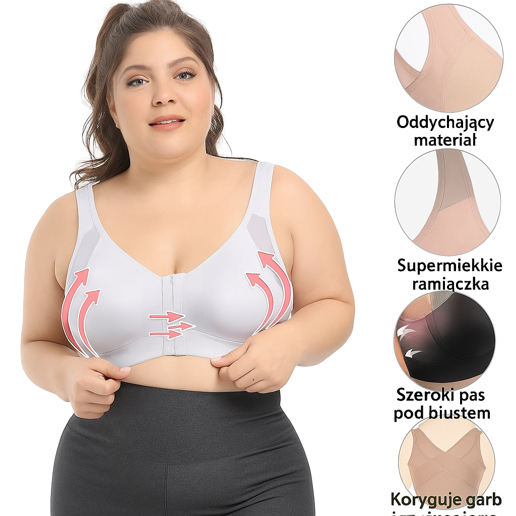 Biustonosz sportowy z regulowanym podparciem