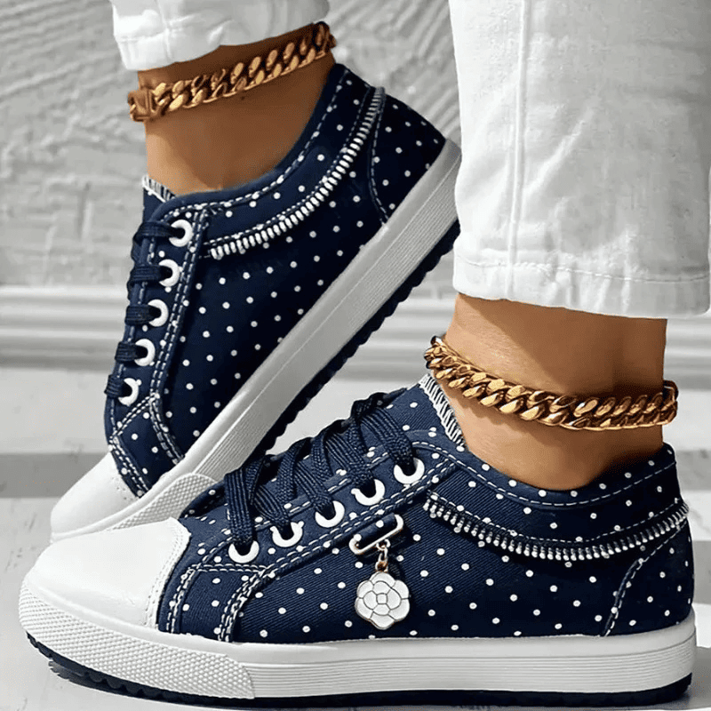 Damskie Wygodne Sneakersy z Amortyzacją | Szeroki Nosek