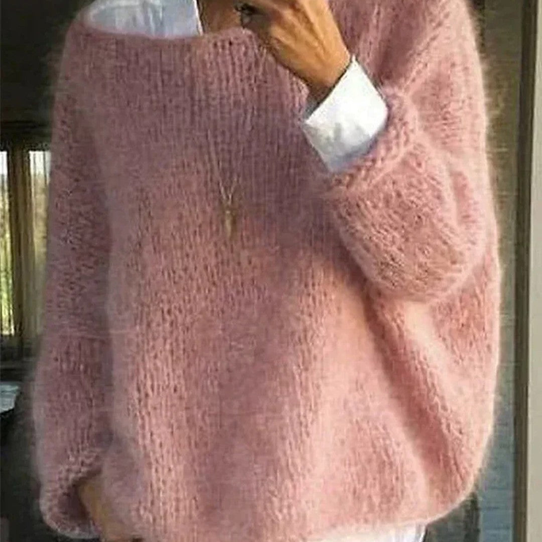 Damski oversize sweter o swobodnym kroju