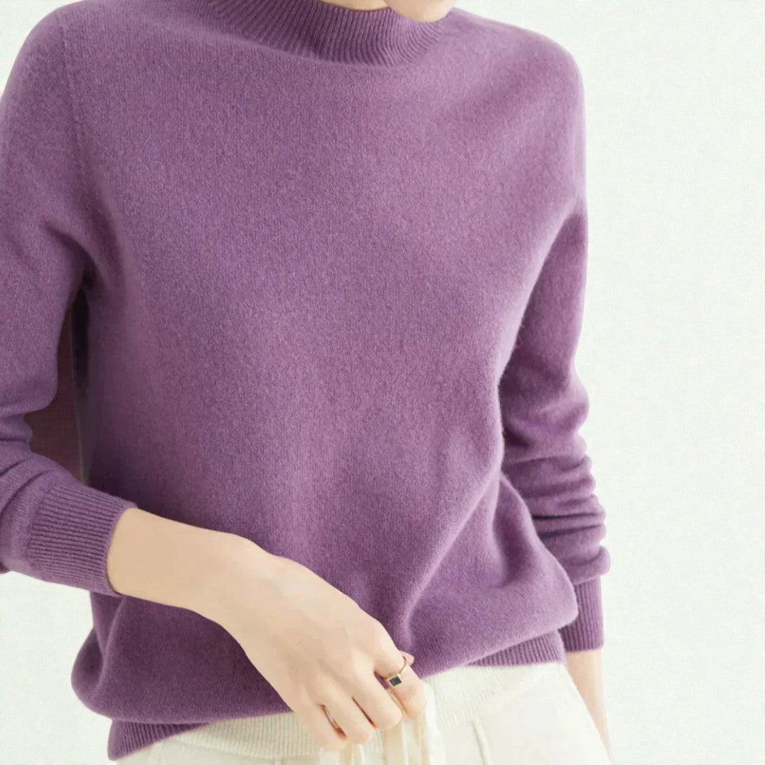 Damski zimowy sweter o uporządkowanej formie