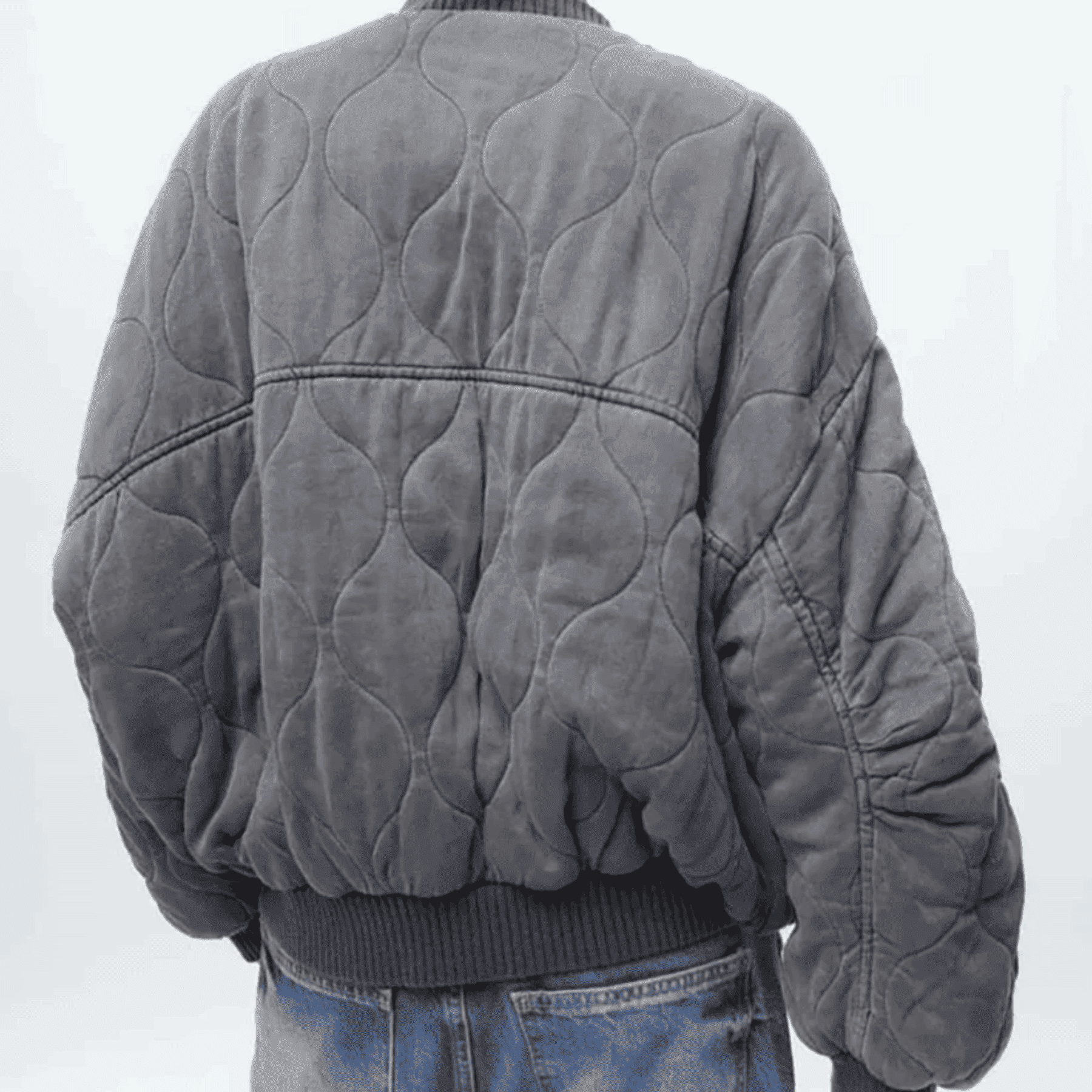 Kurtka Jesienna Damska - Pikowany Fason Bomber z Napami