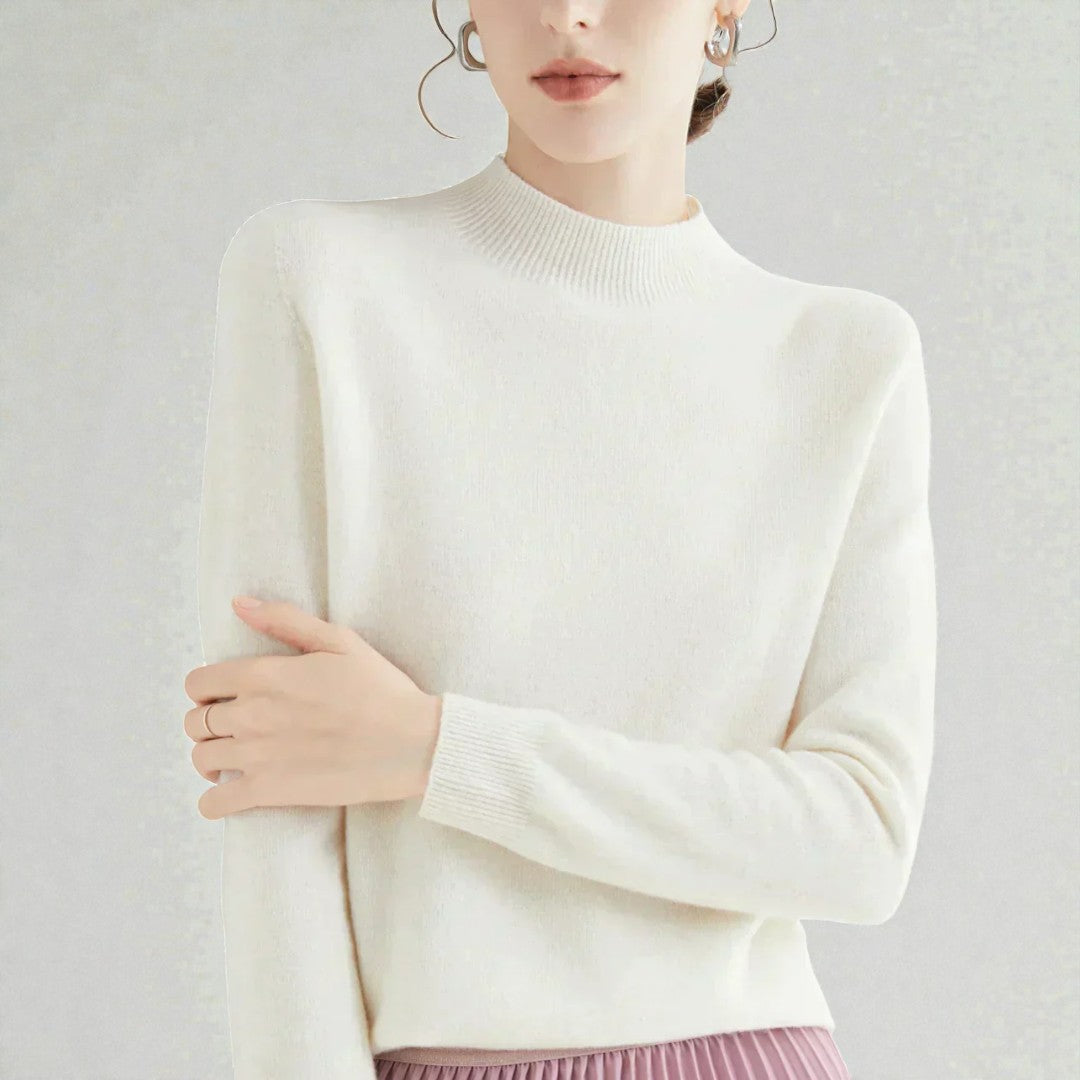 Damski zimowy sweter o uporządkowanej formie