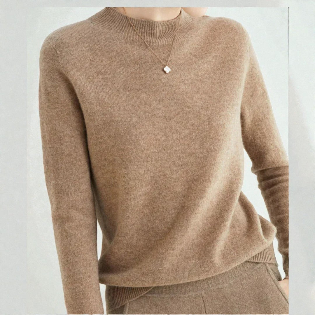 Damski zimowy sweter o uporządkowanej formie