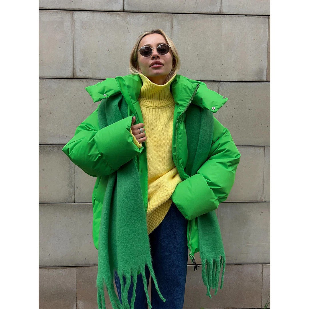 Damska kurtka zimowa z pikowaną konstrukcją