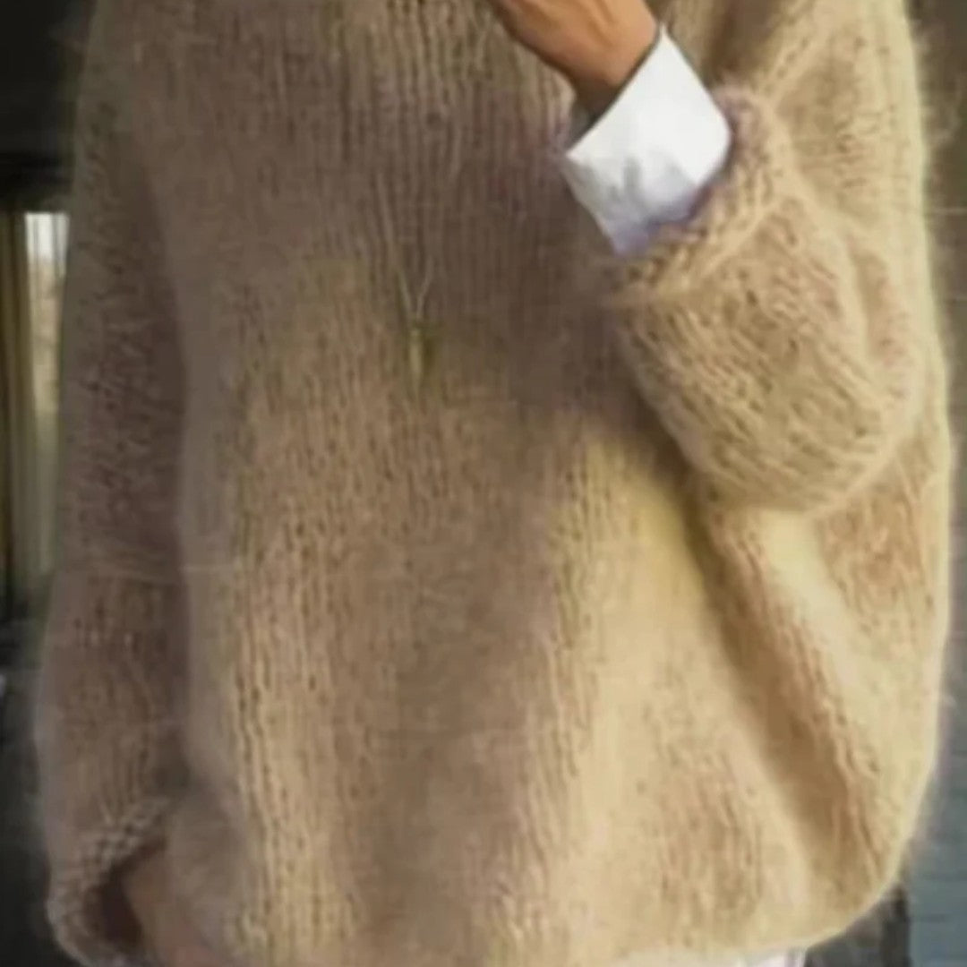 Damski oversize sweter o swobodnym kroju